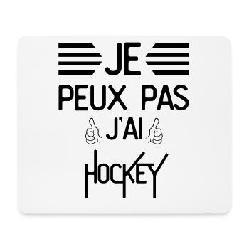 Je Peux Pas J Ai Hockey - Tapis de souris (format paysage) - blanc - Devant