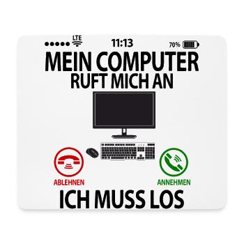 Computerfreak Computer Nerd Computernerd Sprüche - Mousepad (Querformat) - Weiß - Vorne
