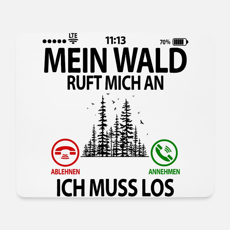 Waldarbeiter Waldliebhaber Sprüche lustige Humor - Mousepad (Querformat) - Weiß