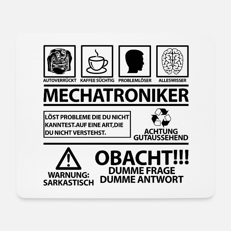 KFZ Mechatroniker Meister Sprüche lustiger Spruch - Mousepad (Querformat) - Weiß