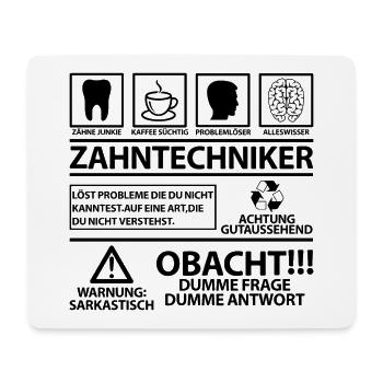 Zahntechniker Zahntechnikermeister Sprüche Witzig - Mousepad (Querformat) - Weiß - Vorne