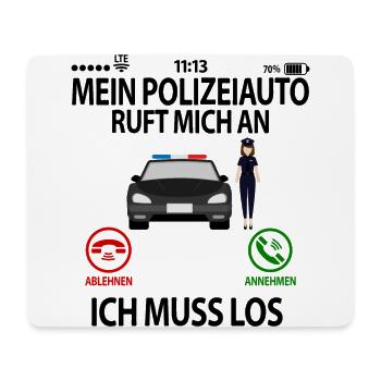 Polizistin Polizei Lustige Sprüche Humor witzige - Mousepad (Querformat) - Weiß - Vorne
