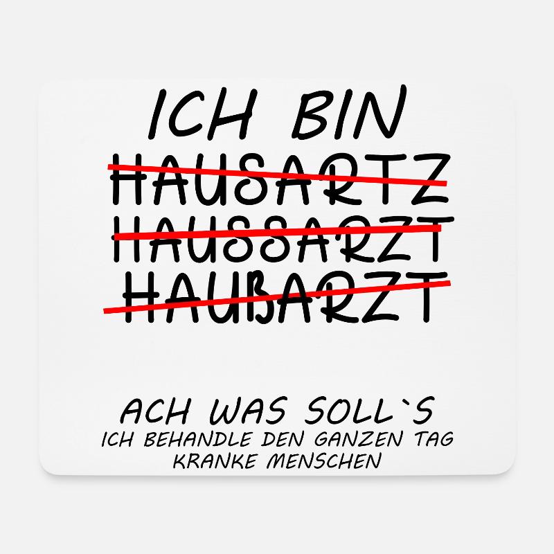 Dankeschön Danke Sagen für Hausarzt Arztpraxis - Mousepad (Querformat) - Weiß
