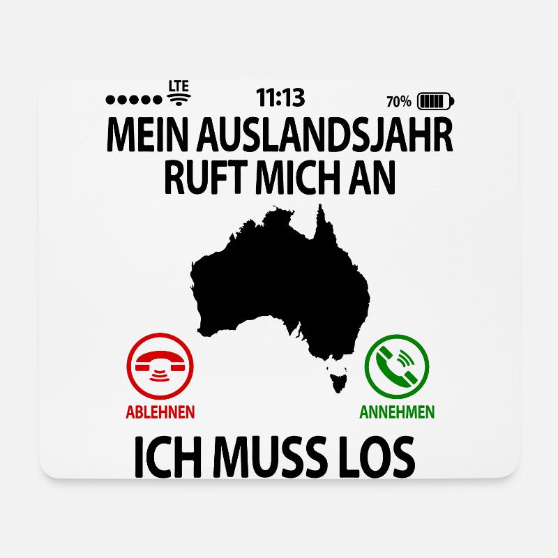 Australien Auslandsjahr Au Pair Abschiedsgeschenk - Mousepad (Querformat) - Weiß