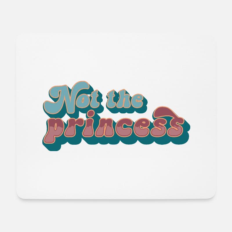 Not the princess - Mousepad (Querformat) - Weiß