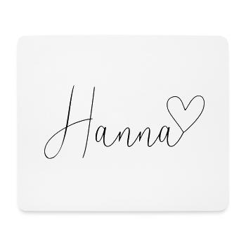 Hanna Name Vorname Mädchen - Mousepad (Querformat) - Weiß - Vorne