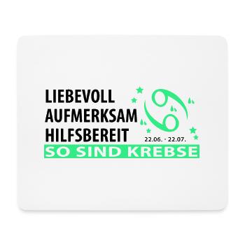 Sternzeichen Krebs - Eigenschaften - Mousepad (Querformat) - Weiß - Vorne