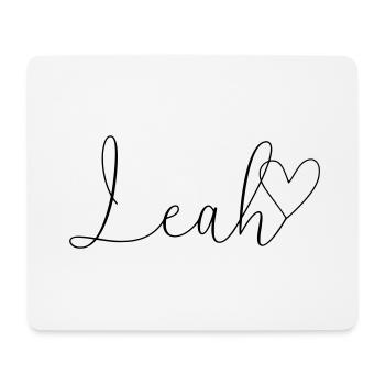 Leah Name First Name Girl - Mouse Pad (horizontal) - white - Front