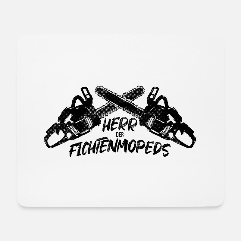 Holzfäller Waldarbeiter Förster Holzfällen Wald - Mousepad (Querformat) - Weiß