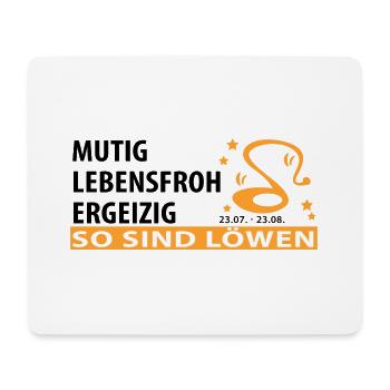 Sternzeichen Löwe - Eigenschaften - Mousepad (Querformat) - Weiß - Vorne