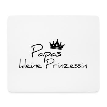 Kinderspruch Papas petite princesse - noir - Tapis de souris (format paysage) - blanc - Devant