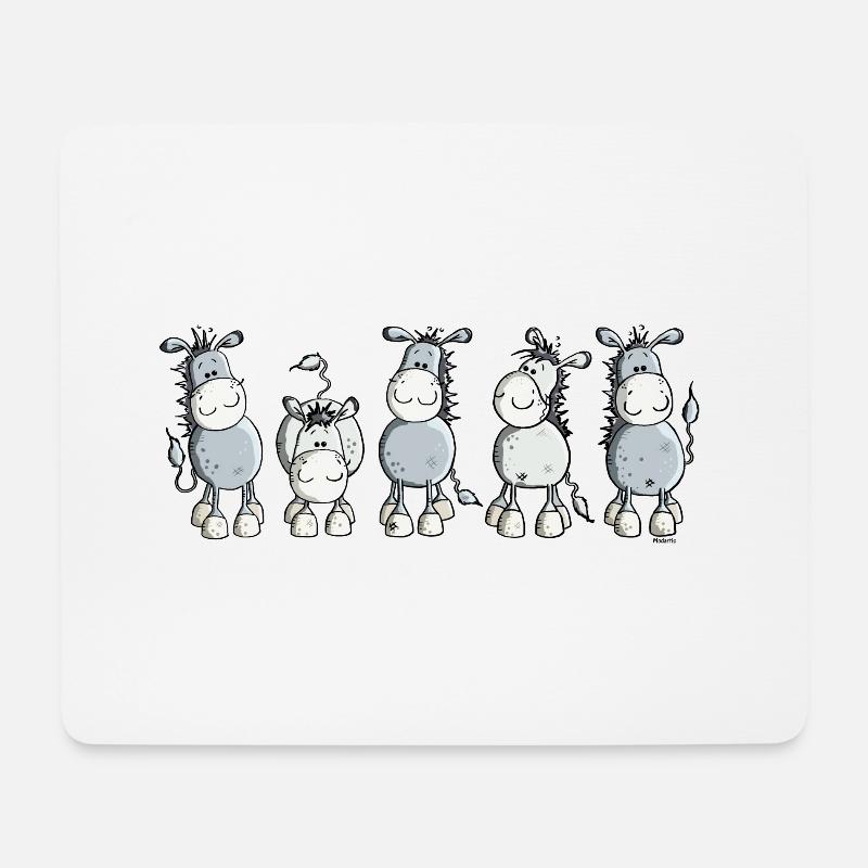 Funny Esel - Hausesel - Mousepad (Querformat) - Weiß