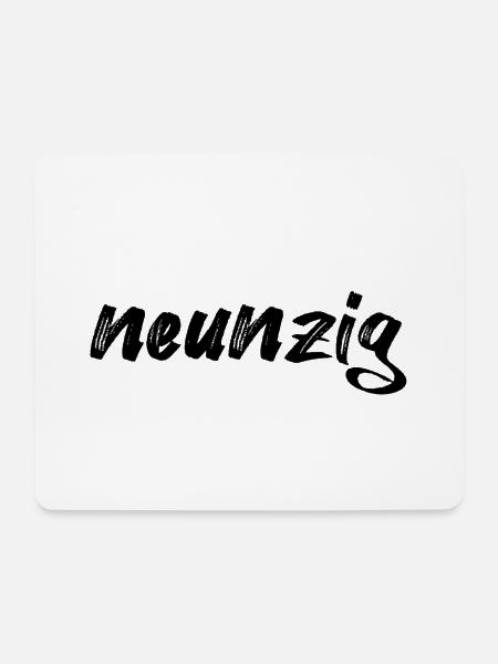 Neunzig Schriftzug - Mousepad (Querformat) - Weiß