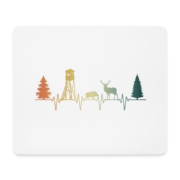 Hunter High Heartbeat Pulse - Mouse Pad (horizontal) - white - Front