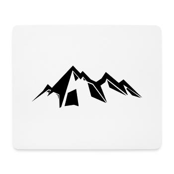 Berge Berg Gebirge Mountain 15 Zeichenfläche 16 - Mousepad (Querformat) - Weiß - Vorne