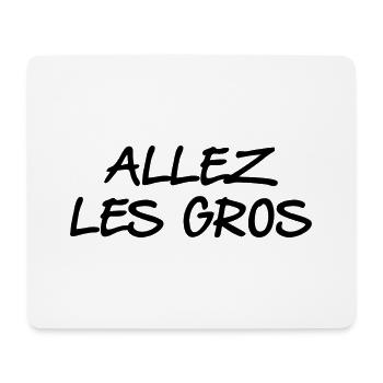 Allez les gros - Tapis de souris (format paysage) - blanc - Devant