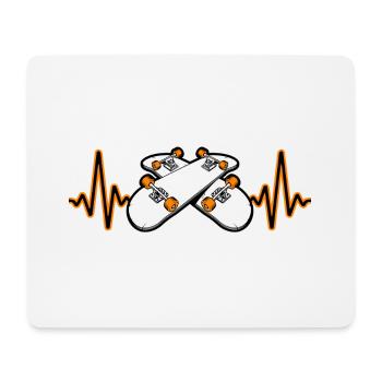 Heartbeat Skater Skateboard Skate - Mouse Pad (horizontal) - white - Front