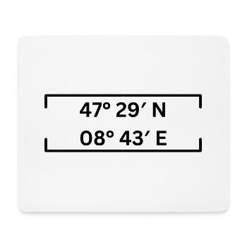 Koordinaten Winterthur Minimalistisch - Mousepad (Querformat) - Weiß - Vorne