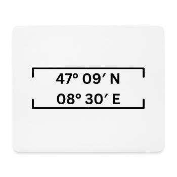 Koordinaten Zug Minimalistisch - Mousepad (Querformat) - Weiß - Vorne