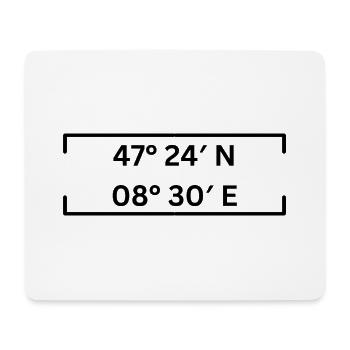 Coordinates Kreis 10 Zurich Minimalist - Mouse Pad (horizontal) - white - Front