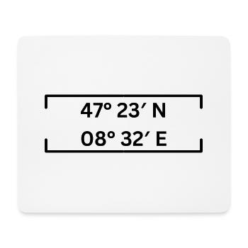 Coordinates Kreis 6 Zurich Minimalist - Mouse Pad (horizontal) - white - Front