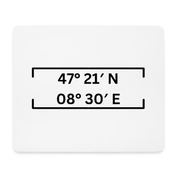 Coordinates Kreis 3 Zurich Minimalist - Mouse Pad (horizontal) - white - Front