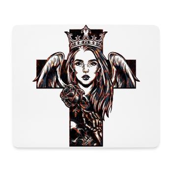 Tattoo-Kreuz - Mousepad (Querformat) - Weiß - Vorne