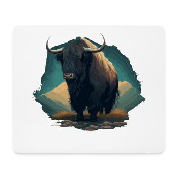 Yak Lover Illustration - Mouse Pad (horizontal) - white - Front