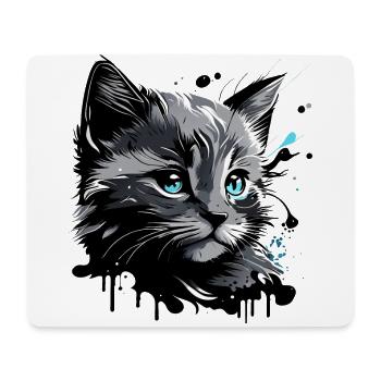 cute kitten, cat - Mouse Pad (horizontal) - white - Front