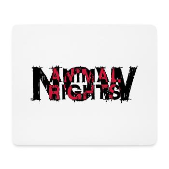 ANIMAL RIGHTS NOW_03 - Mouse Pad (horizontal) - white - Front