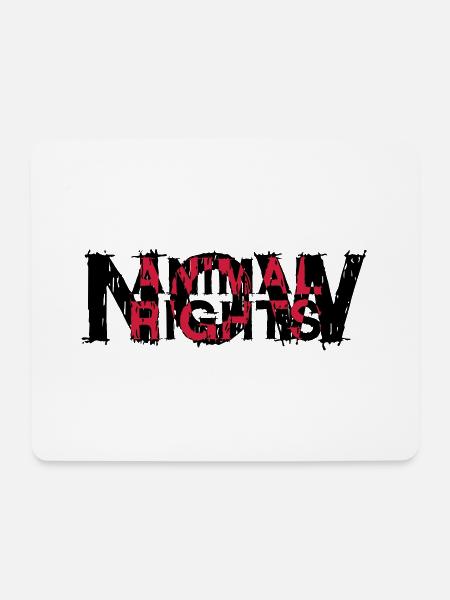 ANIMAL RIGHTS NOW_03 - Mouse Pad (horizontal) - white