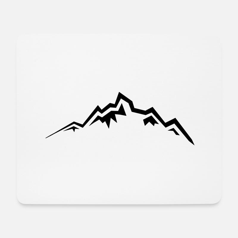 Berge Berg Gebirge Mountain 18 Zeichenfläche 19 - Mousepad (Querformat) - Weiß