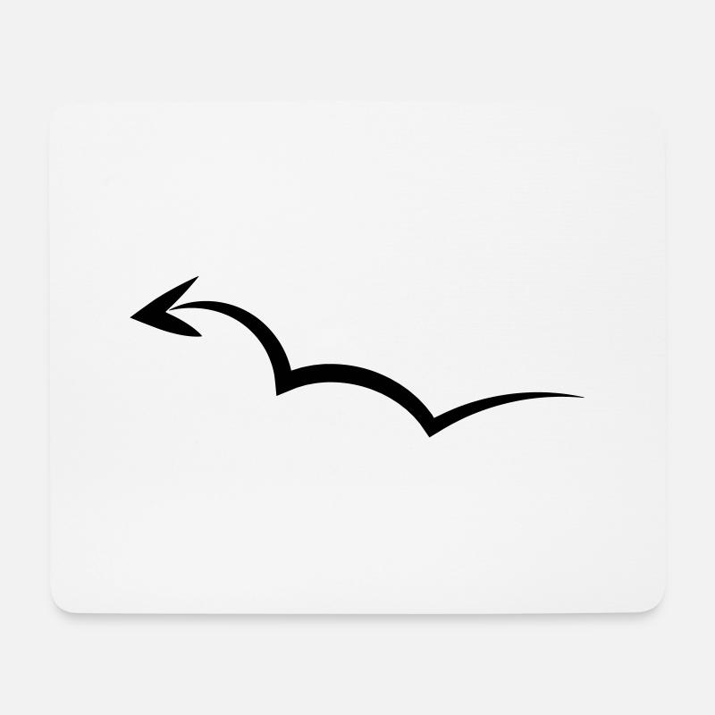 Bouncing Arrow - Mouse Pad (horizontal) - white