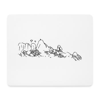 Montserrat - Tapis de souris (format paysage) - blanc - Devant