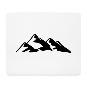 Berge Berg Gebirge Mountain 03 Zeichenfläche 4 - Mousepad (Querformat) - Weiß - Vorne