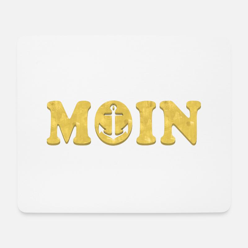 MOIN Anker Gold - Mousepad (Querformat) - Weiß