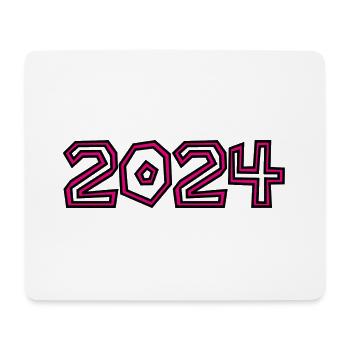 2024. JAHR. ALLES GUTE ZUM NEUEN JAHR. SILVESTER - Mousepad (Querformat) - Weiß - Vorne