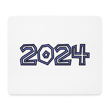 2024. FROHES NEUES JAHR. SILVESTER. NEUJAHR - Mousepad (Querformat) - Weiß - Vorne