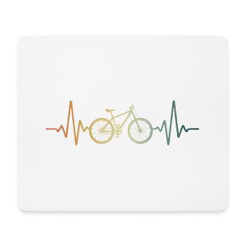 Vélo Heartbeat - Tapis de souris (format paysage) - blanc - Devant