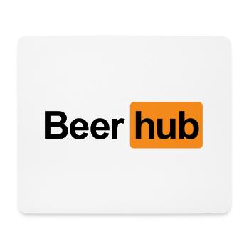 Bier Beer Beerhub Spaß - schwarz - Mousepad (Querformat) - Weiß - Vorne