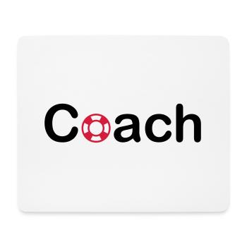 ★ Designfarben änderbar ★ Coach (Rettungsring) - Mousepad (Querformat) - Weiß - Vorne