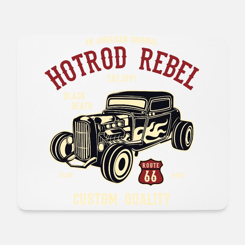 Hot Rod Rebel 2 - Mousepad (Querformat) - Weiß