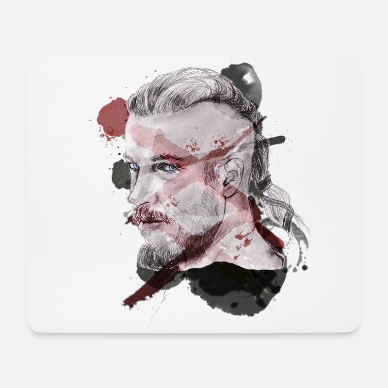 Ragnar - Mousepad (Querformat) - Weiß