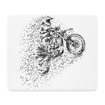 Pixel Motocross Design - Tapis de souris (format paysage) - blanc - Devant