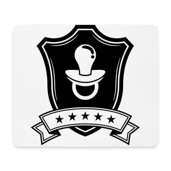 Pacifier Icon shield - Mouse Pad (horizontal) - white - Front