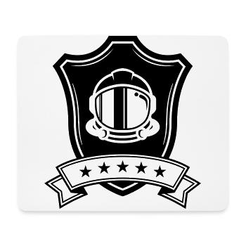 Astronaut Icon Coat of Arms - Mouse Pad (horizontal) - white - Front