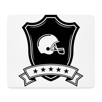 Casque de football Crest - Tapis de souris (format paysage) - blanc - Devant