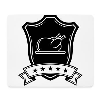 Chicken coat of arms - Mouse Pad (horizontal) - white - Front