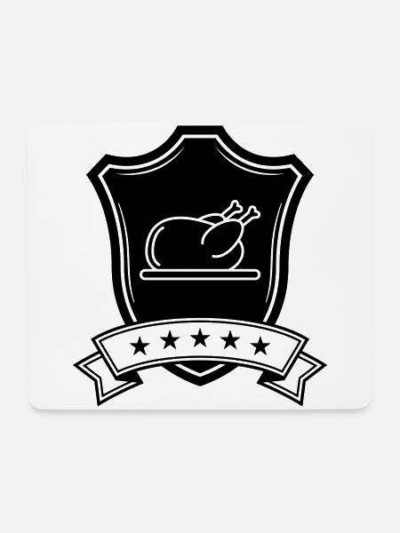 Hähnchen wappen - Mousepad (Querformat) - Weiß