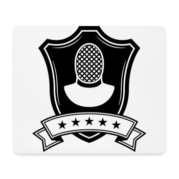 Fencing Mask Coat of Arms - Mouse Pad (horizontal) - white - Front